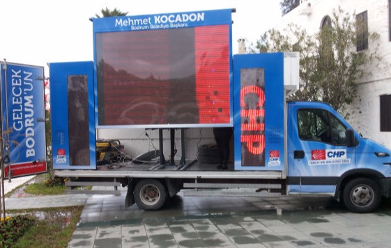 Bodrum'da kiralık led ekran kamyon