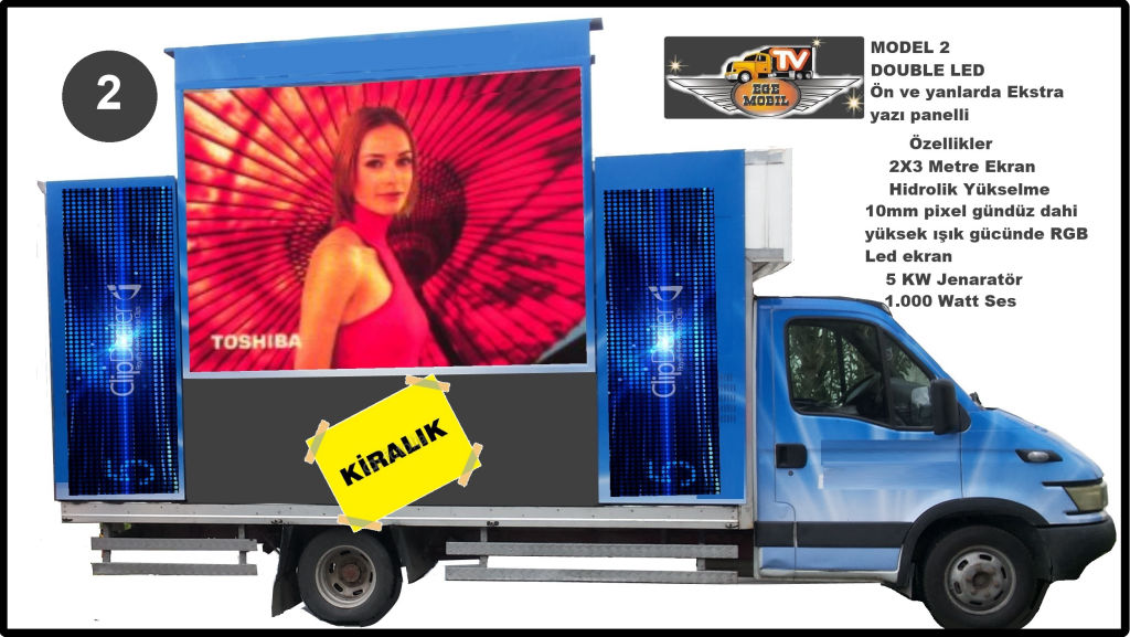 Kiralık Mobil led ekran kamyonet